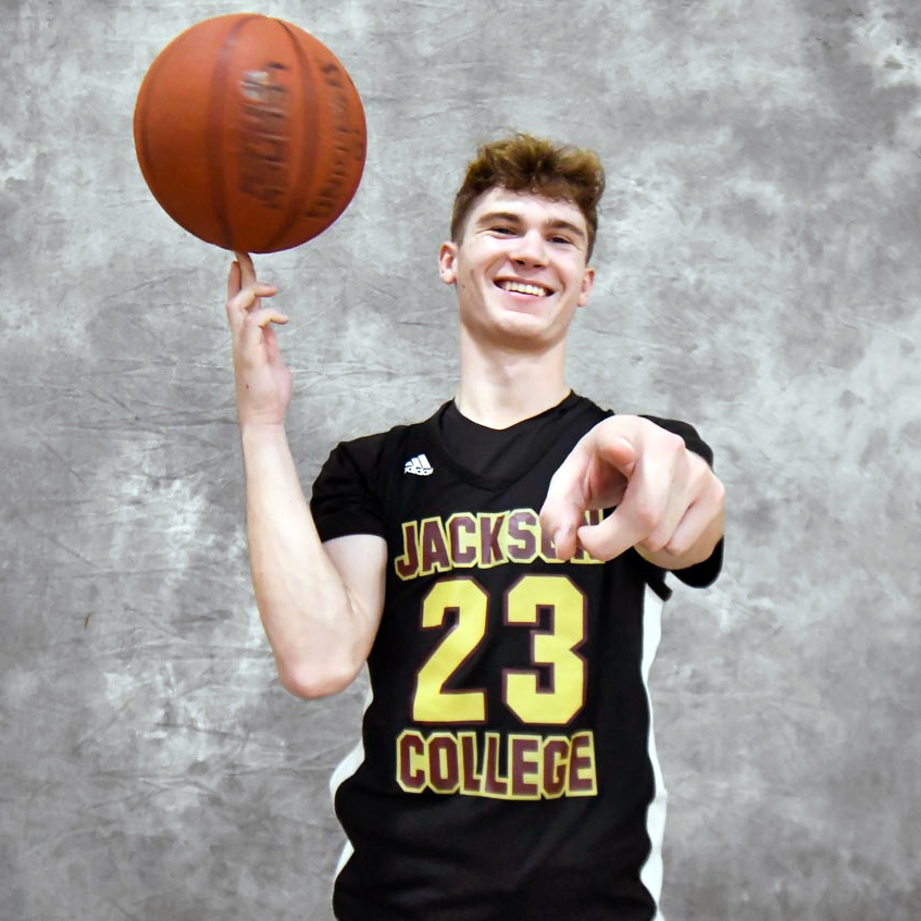 Cooper Johnston with basketball